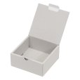 画像1: 送料無料・ギフト箱（洋菓子用）スクエアBOX グレー 137×137×65mm「100枚」 (1)