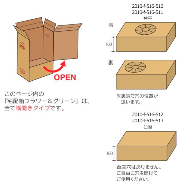 画像3: 送料無料・宅配箱（花用）フラワー&グリーン 胡蝶蘭 550×450×1000mmほか「5枚から」