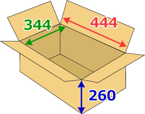 画像2: 送料無料・浅形ダンボール 120サイズ対応（G-23外装）444×344×260mm「30枚」