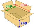 画像2: 送料無料・浅形ダンボール 120サイズ対応（K-120外装）504×349×248mm「30枚」 (2)