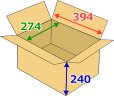 画像2: 送料無料・浅形ダンボール 100サイズ対応（SK-58外装）394×274×240mm「30枚」 (2)