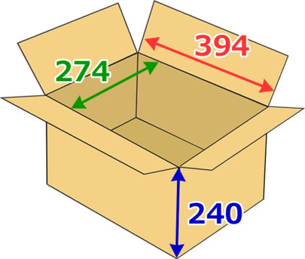 画像2: 送料無料・浅形ダンボール 100サイズ対応（SK-58外装）394×274×240mm「30枚」