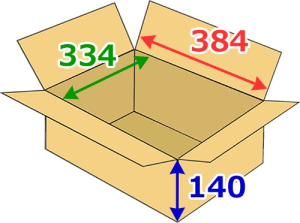 画像2: 送料無料・浅形ダンボール 100サイズ対応（SK-65外装）384×334×140mm「30枚」