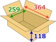 画像2: 送料無料・浅形ダンボール 80サイズ対応（SS-201外装）364×259×118mm「50枚」 (2)