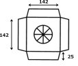 画像2: 送料無料・メロン用ギフトボックス専用台紙 142×142×25mm「500枚」 (2)