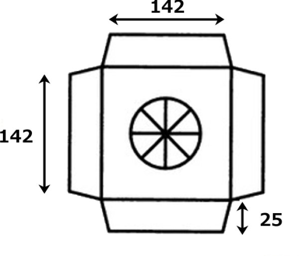 画像2: 送料無料・メロン用ギフトボックス専用台紙 142×142×25mm「500枚」