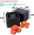 画像2: 送料無料・手提箱 美果 黒 2kg/3kg 200×160×160（230）mmほか「100枚」 (2)