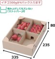 画像2: 送料無料・コンテナ いちご300g×4Pサービス箱 235×335×80mm「80枚」 (2)