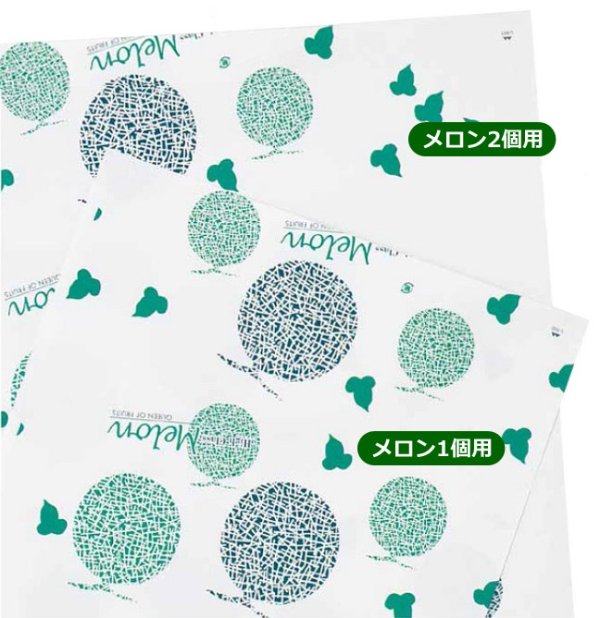 画像2: 送料無料・メロン用包装紙 1個/2個用 364×788mmほか 全3種「1,000枚」