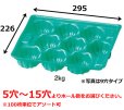 画像2: 送料無料・トレー（フルーツ用）ソフトエース 2kg用グリーン 外寸 226×295mm 5穴〜15穴「800枚」 (2)