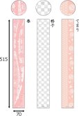 画像3: 送料無料・掛け紙 和帯 大 70×515mm 全7種「100枚」 (3)