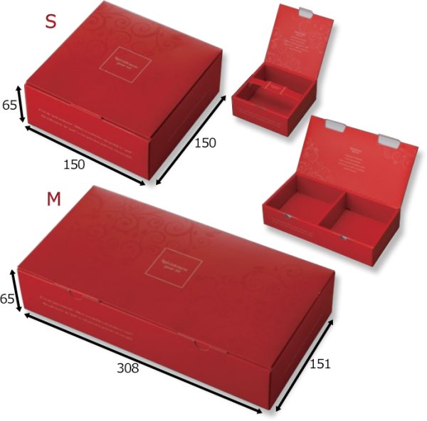 画像3: 送料無料・ギフト箱（菓子用）ルージュエレガンス S/M 150×150×65mmほか「50枚・100枚」