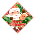 送料無料・販促シール「Merry　Christmas ひし形」 50×50mm「1冊300枚」