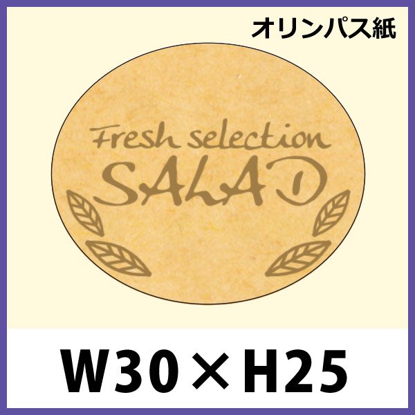 画像1: 送料無料・惣菜販促シール「SALAD」 W30×H25（mm）「1冊500枚」