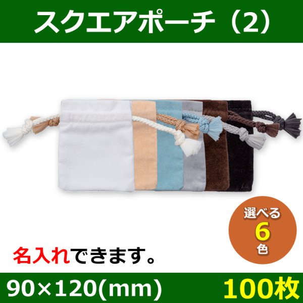 画像1: 送料無料・アクセサリー用ポーチ SC-061 スクエアポーチ（2） 外寸：90×120(mm) 「100枚」全6色