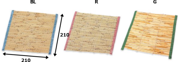 画像3: 送料無料・天然素材 ミニすだれ 和紙 無地 210×210(mm) 「600枚」選べる全3色