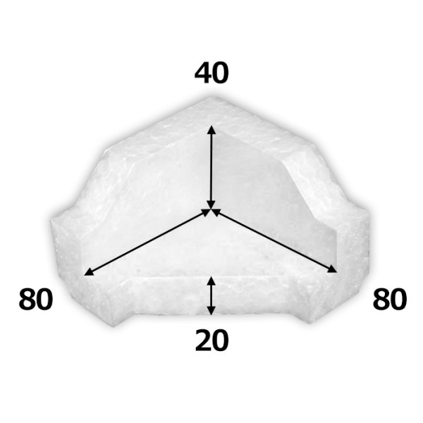 画像1: 送料無料・エペラン角あて[C38×20CV] 外寸100×100×60mm・20mm厚「200個」