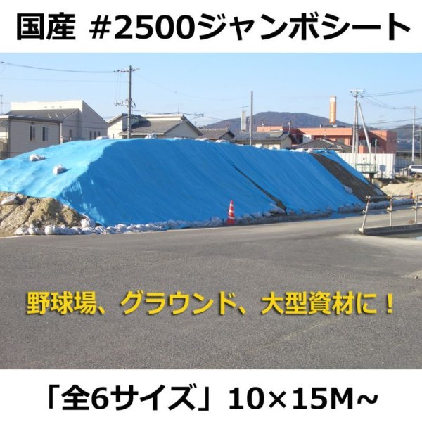 画像1: 送料無料・「国産」大型ブルーシート(ジャンボシート #2500) 10×15Mから「全6サイズ」