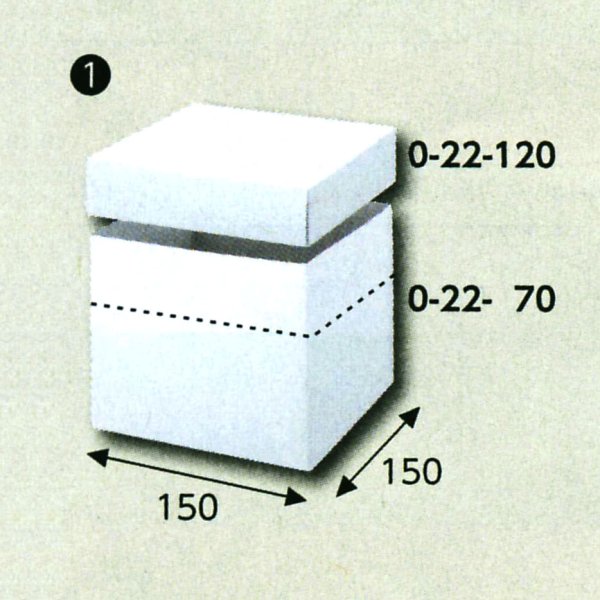 画像1: 送料無料・白無地組み立てかぶせ箱150×150×120　フタ高40(mm) 「10枚から」