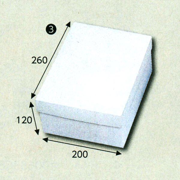 画像1: 送料無料・白無地かぶせ箱（プレスコート）200×260×120(mm) 「10枚から」