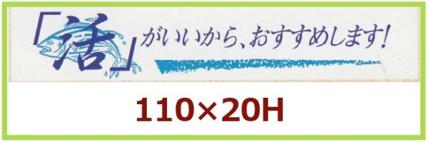 画像1: 送料無料・販促シール「活がいいから、おすすめします！」110x20mm「1冊500枚」