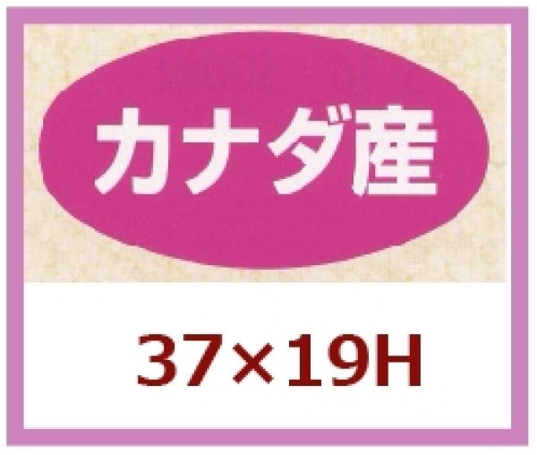 画像1: 送料無料・販促シール「カナダ産」37x19mm「1冊1,000枚」