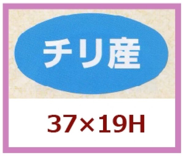 画像1: 送料無料・販促シール「チリ産」37x19mm「1冊1,000枚」