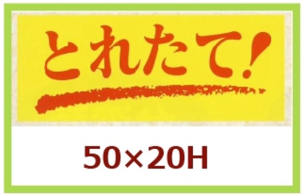 画像1: 送料無料・販促シール「とれたて！」50x20mm「1冊1,000枚」