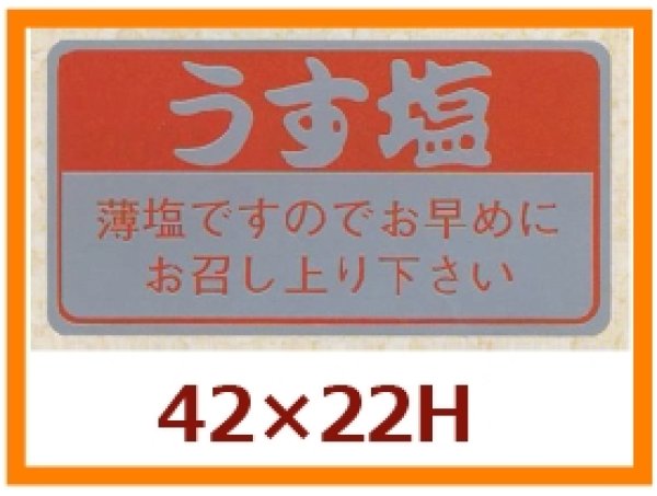 画像1: 送料無料・販促シール「うす塩」42x22mm「1冊1,000枚」