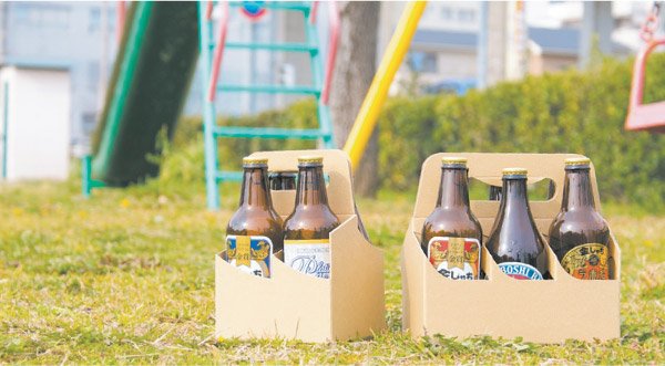 画像2: 送料無料・ダンボール クラフトビール手提げ 4本/6本 134×134×193mmほか「100枚」