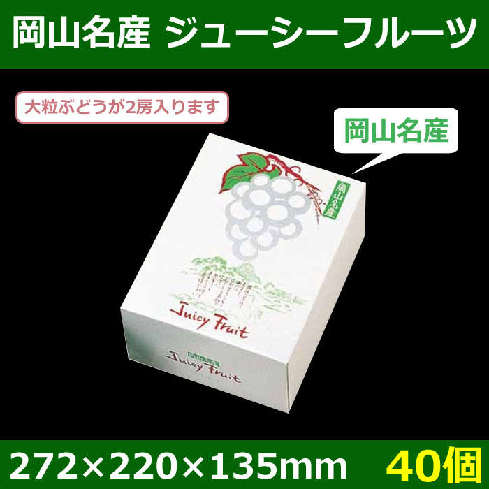 送料無料 フルーツギフトボックス 岡山名産ジューシーフルーツ 272 2 135mm 40個 段ボール箱と梱包資材のin The Box インザボックス