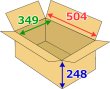 画像2: 送料無料・浅形ダンボール 120サイズ対応（K-120外装）504×349×248mm「30枚」 (2)