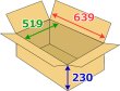 画像2: 送料無料・浅形ダンボール 160サイズ対応（R-3外装）639×519×230mm「20枚」 (2)