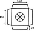 画像2: 送料無料・メロン用ギフトボックス専用台紙 153×153×22「500枚」 (2)