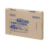 ポリ袋「容量表示入り 30リットルタイプ・白半透明」500×700mm 厚み