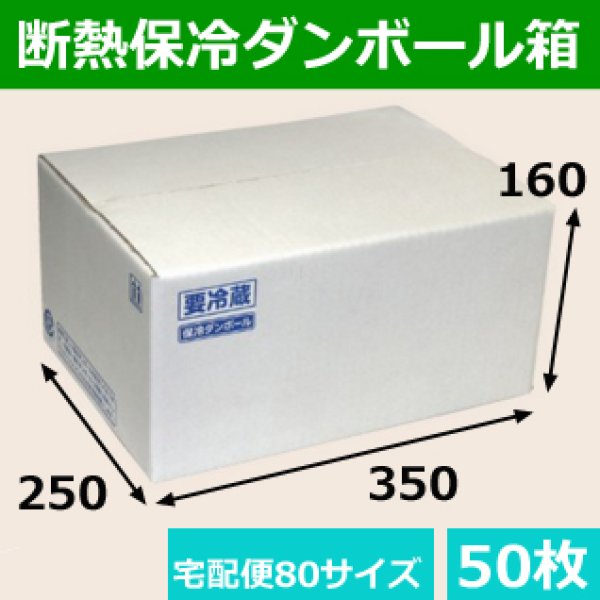 保冷ダンボール宅配箱「片面エコクール80サイズ 250×350×160mm 「50枚」 段ボール箱と梱包資材のIn The Box（インザボックス）